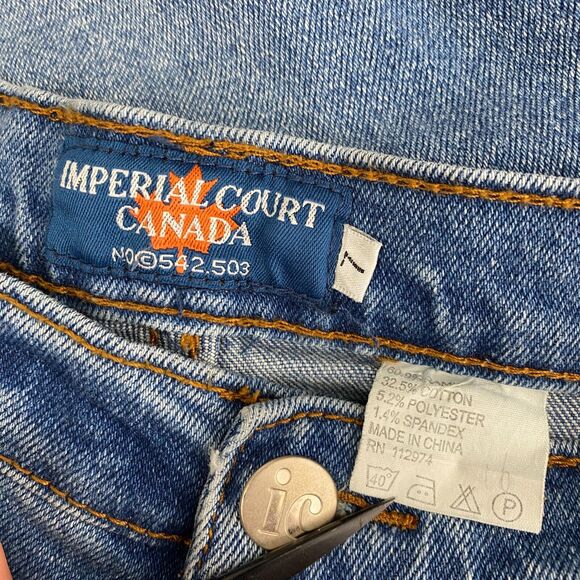 Imperial Court Canada Jeans Womens 7 Juniors Y2K Low Rise Straight Cargo Pockets - Picture 7 of 11